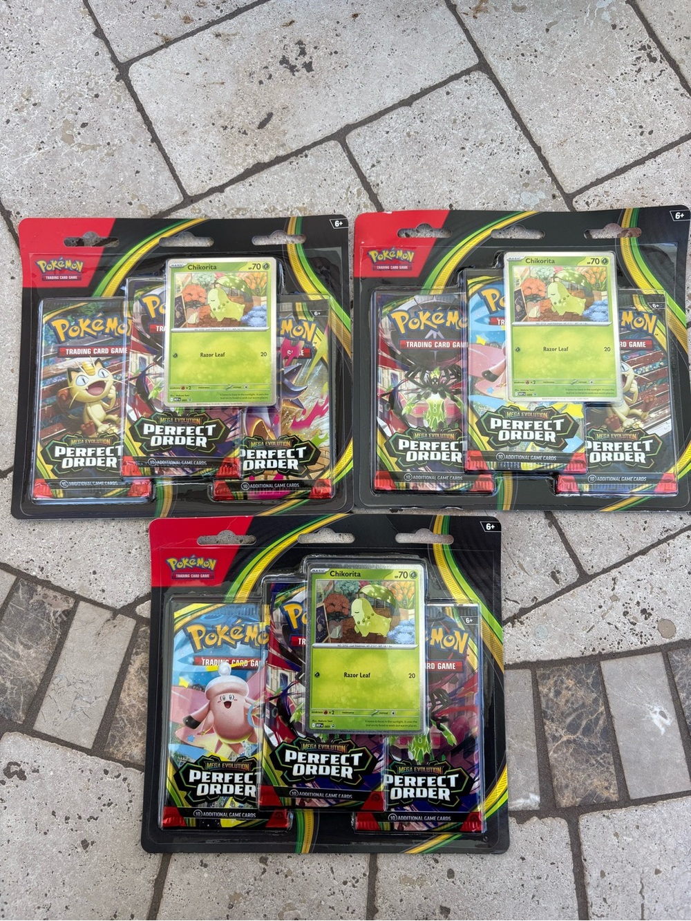 Pokemon Perfect Order Blister Packs with Green Chikorita Promo